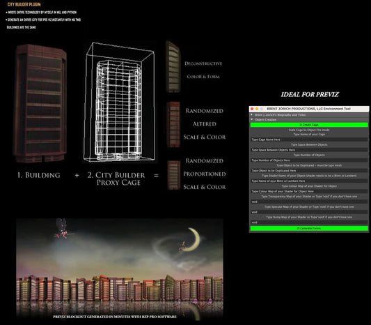 BZP Pro City Builder MEL Script tool in Autodesk Maya